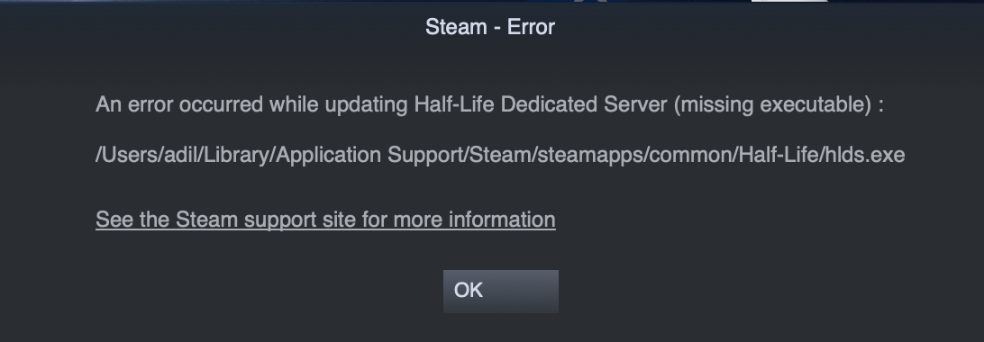 mac no steam content servers are currently configured to deliver content for this game